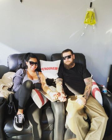 Kiki Harrison and Corey Harrison chilling before their separation. 
